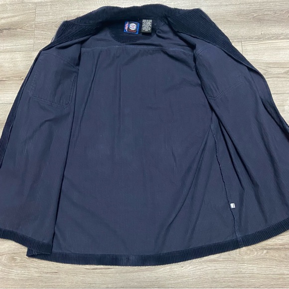 Vintage Corduroy Navy Blue Zip Up Shacket Oversized Baggy Jacket Streetwear Mens - Picture 9 of 16